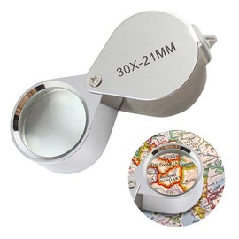 Jewelry Magnifier 30x Magnifying Glass Magnifying Glass Portable Magnifying Glass Magnifying Glass with Case Mini Magnifier Compact Magnifying Glass for Minerals and More Easy to Read Insects, Plant