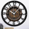 25cm Round Iron Wall Clock with a "The [Your Last
