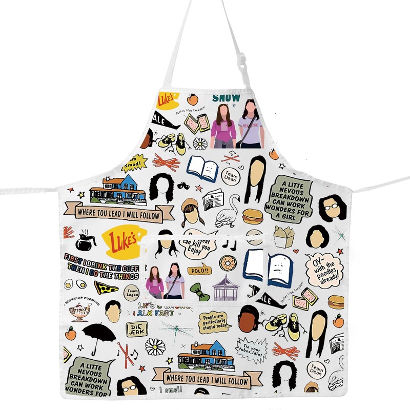 G2TUP Gilmore Apron Luke's Diner Stars Hollow Apron Lorelai And