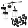 jojofuny 20pcs Airbrush Bottle Cap Durable Plastic Nozzle Caps for