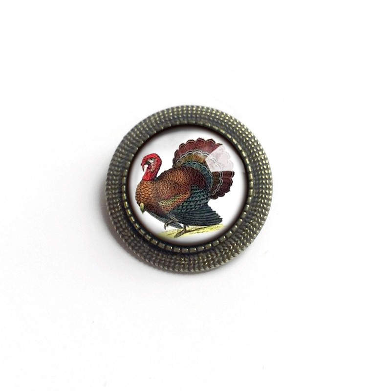 Thanksgiving Turkey Brooch