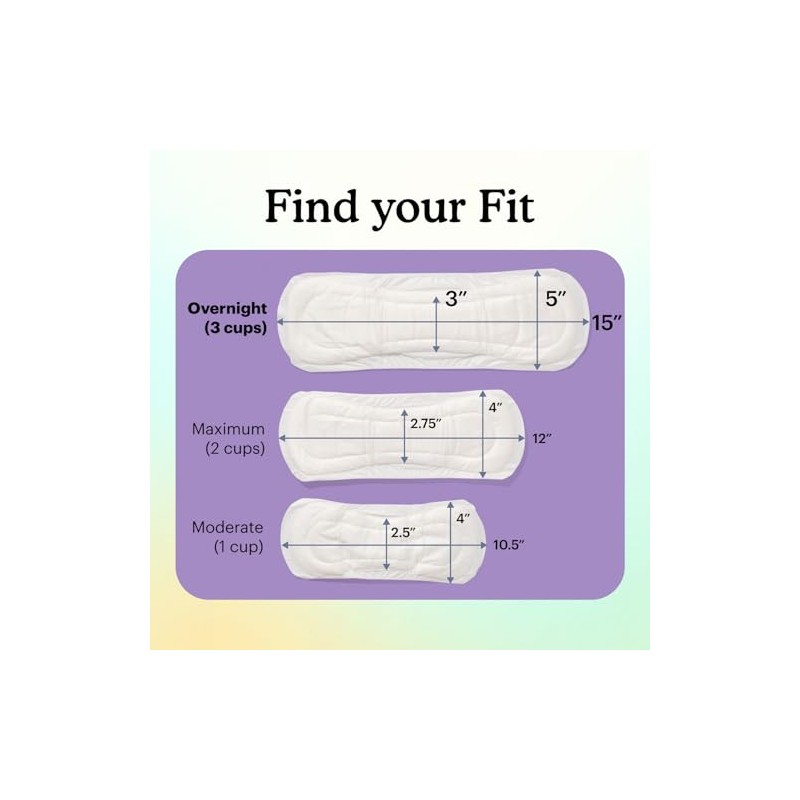 Because Overnight Incontinence Pads for Women – Moderate-to-Heavy Absorbency for