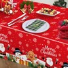 Baolaiballoon 3 PCS Christmas Tablecloth Christmas Disposable Plastic Table Cover