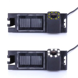 Dynavsal Parking Aid, Camera for Number Plate Light, Number Plate Light, Colour Reversing Camera with 8 LEDs for Tucson IX35 / Tucson from 2005 (No. 8087 with 2 Clips with 8LED)