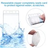 QEQSHQO 10 Pack Vertical ID ID Card Sleeves Waterproof Durable