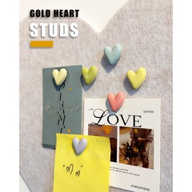 30 pcs - Heart Decorative Push Pins, Colorful Cute Pins for Decorating a Bulletin Board, Office or Home (30 - Macaron)