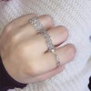 SAVNOJW Sparkly Rhinestone Stackable Rings Set for Women Ladies, Bling