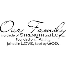 Our Family is a Circle of Strength Vinyl Decal Home Décor
