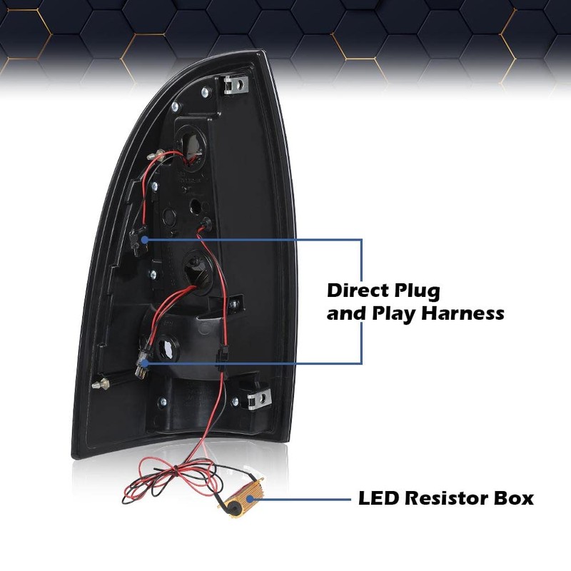 PIT66 LED Tail Lights Assembly,Compatible with 2005-2015 Toyota Tacoma Tail