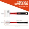 GETLITOOL Rubber Mallet Hammer 16oz, Non-Marking White Rubber Hammer ⌀=55mm