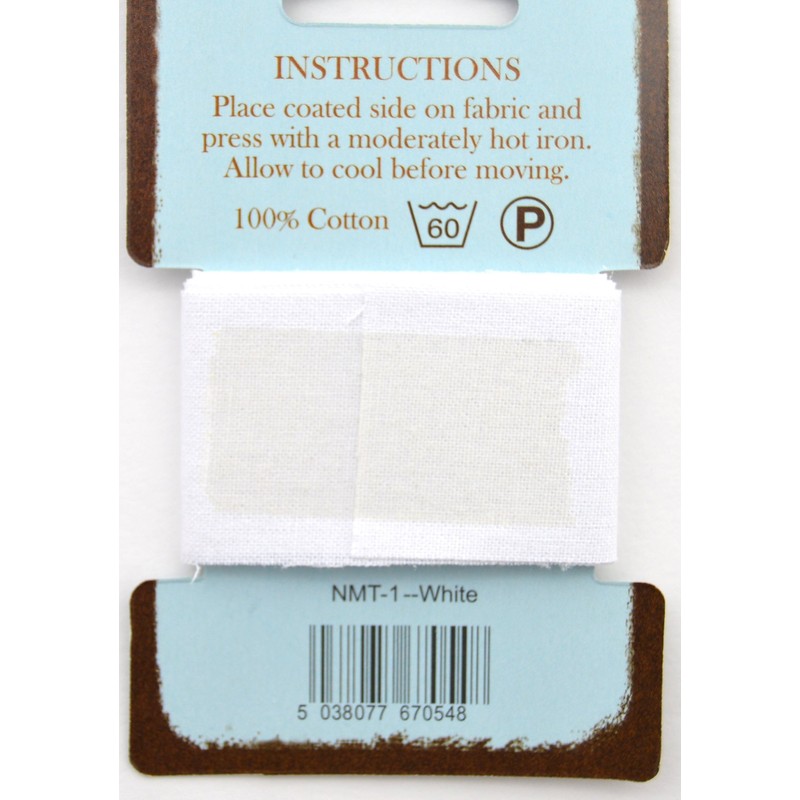 Nortexx Iron On Repair Tape-White, 100% Cotton, 14 x 8