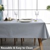 TruDelve Plastic Table Cloth for Rectangle Tables Grey Vinyl Tablecloth