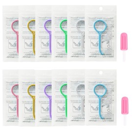 EAEDMY 12PCS Clear Aligner Removal Tools with 2 PCS Aligner Chewies Accessories for Invisible Retainers and Dentures, Dental Orthodontic Aligner Removal Tool Kit (2.peach)