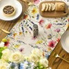 Artoid Mode Daisy Lavender Floral Leaves Summer Table Runner, Spring