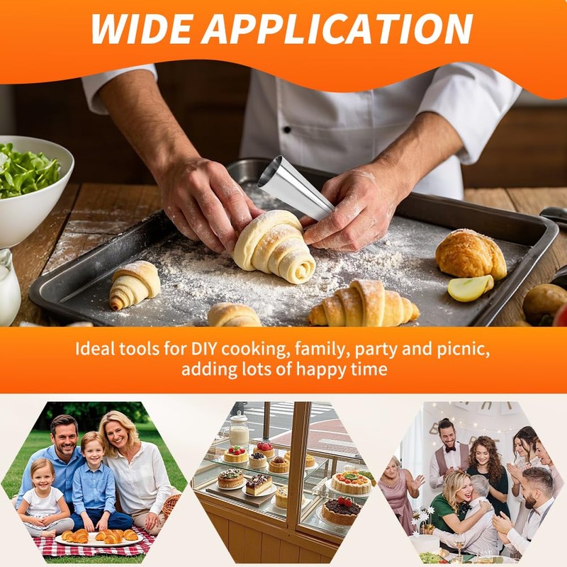 35pcs Cream Horn Kits for Baking, Cannoli Forms Tubes Kit,