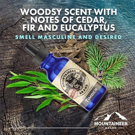 Mountaineer Brand Beard Oil - WV Timber Scent - 100% Natural Conditioner and Softener For Men - Hydrates and Moisturizes for Beard Growth - Treats Dry