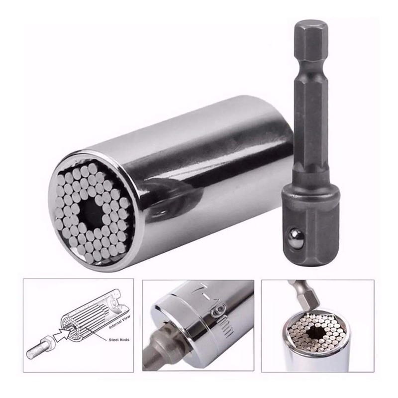 Dado Universal/Llave de Vaso 1/4-3/4 (7mm-19mm) / Multiusos Herramienta con
