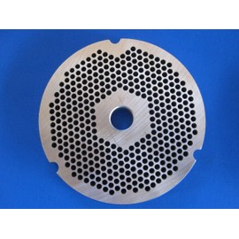 #32 x 1/8 meat grinder disc plate Hobart Cabelas LEM 3mm FINE GRIND holes for bologna, hot dogs etc