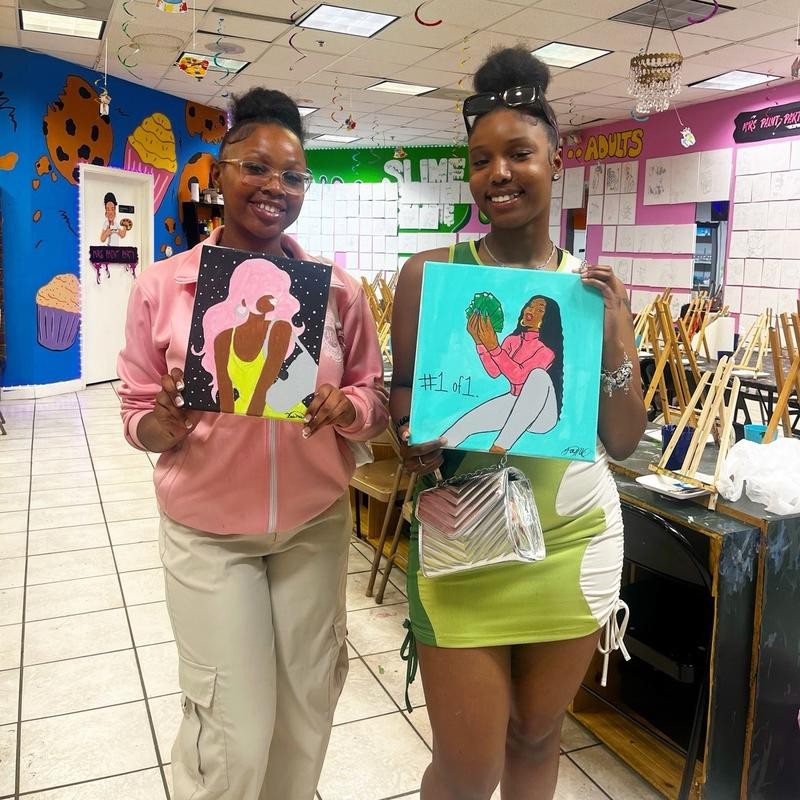 Bart Ape paint party Canvas - Canvas Size: 11x14