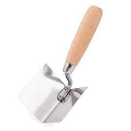 Mivos Stainless Steel Corner Trowel 80 x 60 mm - Inner Corner Trowel Made of Stainless Steel - Inner Corner Spatula with Wooden Handle - Corner Trowel for Working Inner Corners in Walls