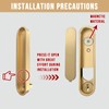 Pocket Door Hardware Gold，Privacy Pocket Door Lock with Pull, Sliding