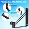 APOCHON 8 Pack Heavy Duty Closet Shelf & Rod Brackets