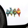 Cartoon Bird Pattern Window Sticker, 4 Counts/set Cute Bird Pattern