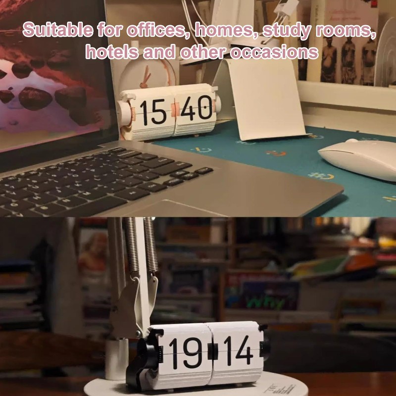 Jiawu Flip Clock, Retro Digital Flip Down Clock with Counting