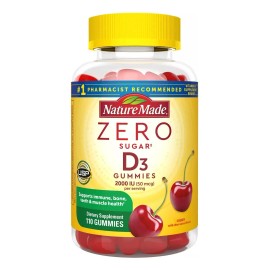 Nature Made Zero Sugar Vitamina D3 2000 Iu 110 Gomitas Sabor Cereza