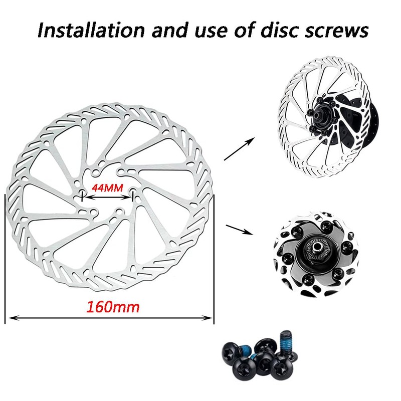 TEMLHMY Bicycle Disc Brake Kit,Mechanical Disc Brake Kit,Including Front and