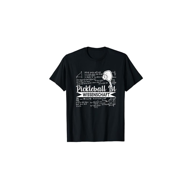 Pickleball Is Science Funny Pickleball T-Shirt, black