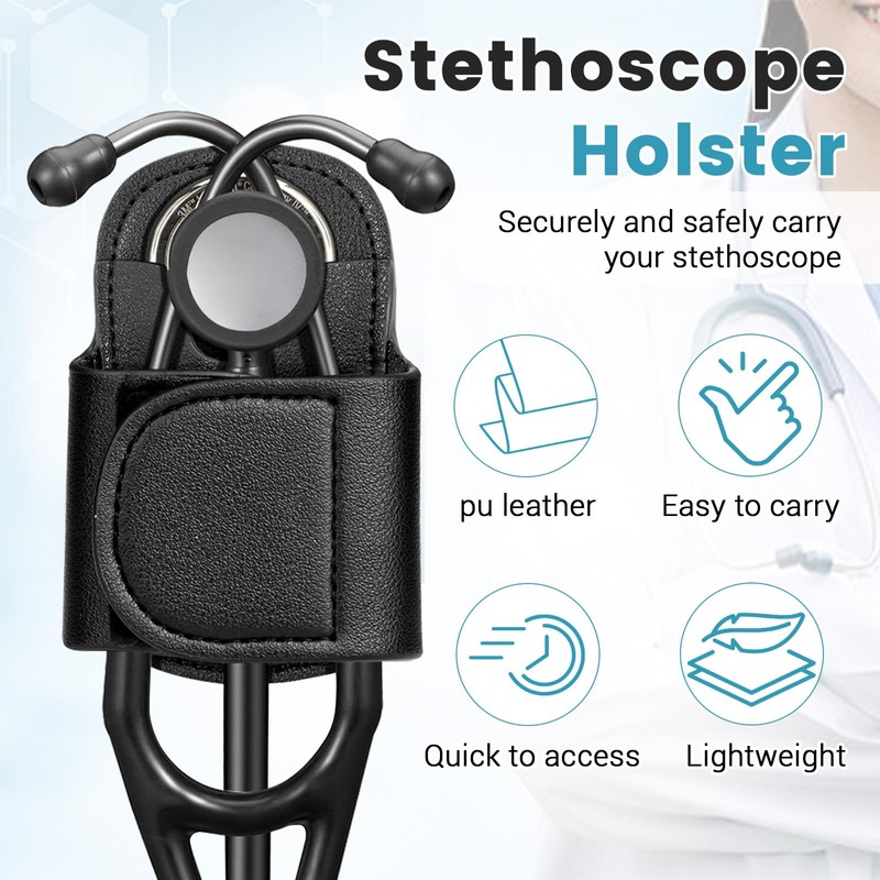 PU Stethoscope Holster, Universal Stethoscope Holder, Stethoscope Holder Hip Clip,