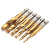 Gasea 6PCS HSS Countersink Tap Drill Bit Set, Hex Shank