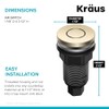KRAUS Flat-Top Garbage Disposal Air Switch Button in Spot-Free Antique