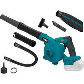 Cordless Leaf Blower for Makita 18V Battery,Electric Jobsite Air Blower with Brushless Motor,6 Variable Speed Up to 180MPH,2-in-1 Handle Electric Blower and Vacuum Cleaner(Battery Not Included)