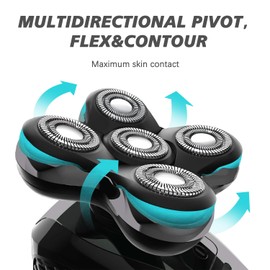 Pro Head Shaver Replacement Blades Compatible with Remington Balder Pro Head Shaver Model XR7000, 5 Dual Track Heads for Remington Shaver, Precision Electric Shaving for Bald Men,1 Pack