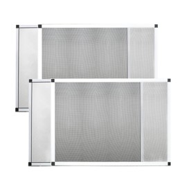 Expandable Window Screen Adjustable 304 Stainless Steel mesh Window Screen 2 Pack (20" H x 28" -54 "W) - White Large Perfect Replacement Screen for Windows