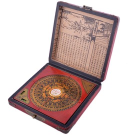 Juanxian Chinese Feng Shui Luo Pan Compass with Dragon & Phoenix, Metal, 1.71 pounds