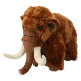 Living Nature Large Woolly Mammoth, Realistic Soft Cuddly Prehistoric Toy, Naturli Eco-Friendly Plush, 20cm, Brown