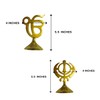 Castel Royale Sikh Religious Symbol IK ONKAR & Khanda Showpiece