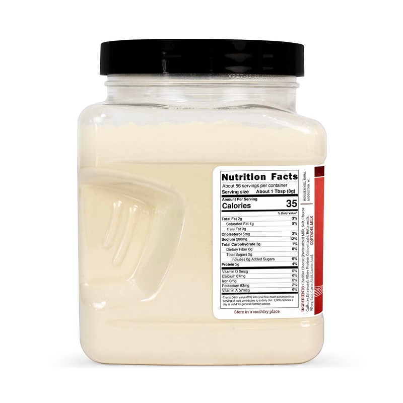Hoosier Hill Farm White Cheddar Cheese Powder, 1LB (Pack of