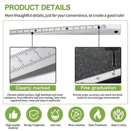 Taper Gauge Gap Gauge Welding Wedge Feeler Thickness Gauge Gap Feeler Wedge Gauge Measurement Tool 1-15mm