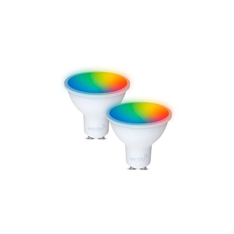 2 FOCOS SMART LED WiFi GU10 6W RGB CW MULTICOLOR