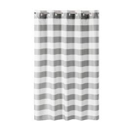 Hookless Cabana Stripe Shower Curtain with Peva Liner