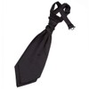 DQT Plain Satin Wedding Pre-Tied Scrunchie Cravat Tie for Boys