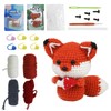 DSIOHFEI Crochet Kit for Beginners, Fox Crochet Animal Kit, Crochet