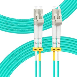 FLYPROFiber- OM3 Fiber LC to LC, 10M Multimode Fiber Optic Cable Cord Length Options: 0.2m-100m, 10GB Duplex Fiber LSZH-10Meter(33ft)
