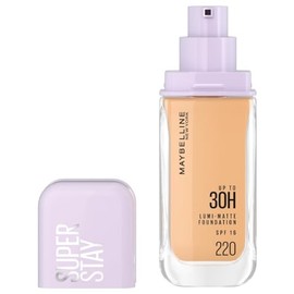 Maybelline Super Stay Lumi Matte Base de Maquillaje Lquida, Alta Cobertura con Acabado Mate Luminoso, Tecnologa Lightwear 30H de Duracin, Tono 220,...