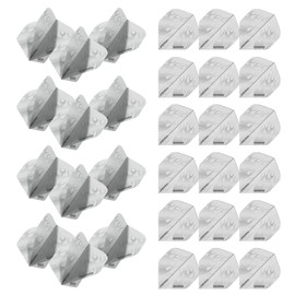 WINMAU Prism Delta Design Extra Thick Dart Flights - 10 sets per pack (30 dart flights in total) (White Flame Standard)