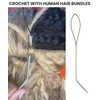 Illusion Crochet Needle Hook for Feather Crochet Hair Extensions, Human